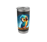 Oiseau De Jungle Arc-en-ciel Perroquets Plumes Perroquet Gobelet isotherme en acier inoxydable double paroi