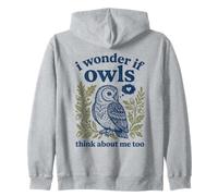 Oiseau de la forêt Mignon I Wonder If Owls Think About Me Too Sweat à Capuche