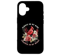 Oiseau de Noël Always on My Mind Forever in My Heart Coque pour iPhone 16