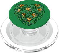 Oiseau de paradis Fleur Cœur Afrique du Sud PopSockets PopGrip pour MagSafe