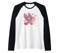 Oiseau de Sensibilisation à l'Autisme avec Inscription « I Get Flappy When I'm Happy » Manche Raglan