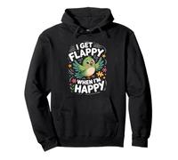 Oiseau de Sensibilisation à l'Autisme avec Inscription « I Get Flappy When I'm Happy » Sweat à Capuche