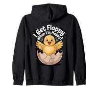 Oiseau de Sensibilisation à l'Autisme avec Inscription « I Get Flappy When I'm Happy » Sweat à Capuche