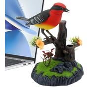 Oiseau De Simulation Électronique - Oiseaux Interactifs Pour Les | Jouet D'oiseau De Simulation À Piles | Jouet Gazouillant Électrique Décoratif | Pic Avec De Vrais Appels En Peluche | Salon C