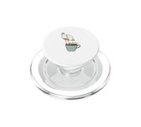 Oiseau de Sommeil alouette avec café PopSockets PopGrip pour MagSafe