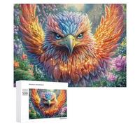 Oiseau Divin avec des Plumes Lumineuses Volant Puzzle 500 Pièces pour Adolescents 14+ Jeu Éducatif Pratique du Raisonnement Cadeau pour Études 500 PCS