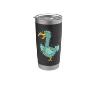 Oiseau Dodo avec lunettes et livre Gobelet isotherme en acier inoxydable double paroi