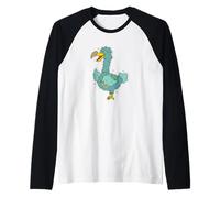Oiseau Dodo avec Lunettes et Livre Manche Raglan