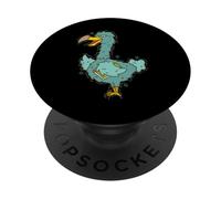Oiseau Dodo avec Lunettes et Livre PopSockets PopGrip Adhésif
