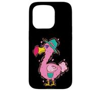Oiseau Dodo Rose avec Chapeau Coque pour iPhone 15 Pro