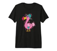 Oiseau Dodo Rose avec Chapeau T-Shirt Haut de Gamme