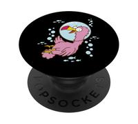 Oiseau Dodo Rose sous l'eau PopSockets PopGrip Adhésif