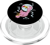 Oiseau Dodo Rose sous l'eau PopSockets PopGrip pour MagSafe
