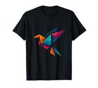 Oiseau d'origami géométrique Nature minimaliste T-Shirt