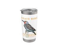 Oiseau du territoire de l'Alabama The Common Flicker Gobelet isotherme en acier inoxydable double paroi