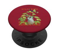 Oiseau du Territoire du Maryland, l'Icterus galbul PopSockets PopGrip Adhésif