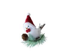Oiseau en tissu doux sur le thème de Noël, parfait pour un cadeau de couple, décoration de chambre à coucher, décoration de vacances en tissu oiseau