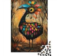 Oiseau Étrange Casse-tête Adulte Créature Mystérieuse 1000 Pièces Papier Recyclé (À partir de 12 Ans) - Jeu de Famille Ludique & Stimulant, Cadeau de Célébration 52x38cm/1000pcs
