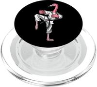 Oiseau Flamant Rose Karaté Kickboxing Kung Fu Arts Martiaux PopSockets PopGrip pour MagSafe