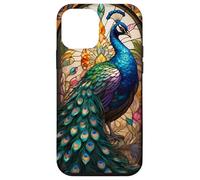 Oiseau Floral coloré en Forme de Paon Coque pour iPhone 12 Mini