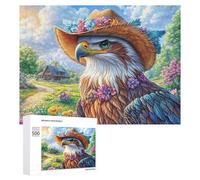 Oiseau Fluffy sur Rocher avec des Baies Puzzle 500 Pièces pour Couples Pause Au Bureau Anti-Stress Cadeau pour Anniversaire De Mariage 500 PCS