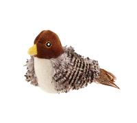 Oiseau Gazouillant Simulé - Peluche 14x7cm | Jouet Pour Chat Flappy Bird | Jouet D'oiseau Chantant Interactif Avec Queue À Plumes | Melody Chaser Activé Par Le Toucher Pour Que Les Chats Puissent
