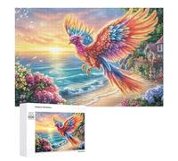 Oiseau géant au-Dessus de la Ville au crépuscule Puzzle 1000 Pièces pour Seniors Moment Calme Stimulation Cognitive Cadeau pour Loisirs 1000 PCS