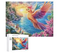 Oiseau géant Volant au Coucher du Soleil Puzzle 500 Pièces pour Seniors Loisirs Intérieurs Stimulation Mentale Cadeau pour Présent Attentionné 500 PCS