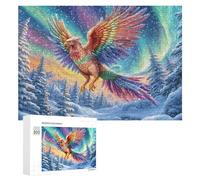 Oiseau géant Volant au-Dessus du château Puzzle 300 Pièces pour Adolescents 14+ Jeu D’Apprentissage Raisonnement Et Réflexion Cadeau pour Études 300 PCS