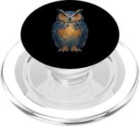 Oiseau géométrique Hibou polygone Bas Poly PopSockets PopGrip pour MagSafe