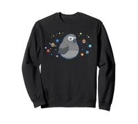 Oiseau Gris Africain Chubby as a Planet Solar System Birb Sweatshirt