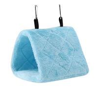 Oiseau Hamac Peluche Oiseaux Suspendus Grotte Hiver Oiseau Chaud Nid D'oiseau Animal Cage À Oiseaux Hamac pour Perruche Africaine Macaw Cockatiels Cockatoo(S-Bleu)