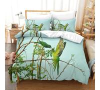 Oiseau Housse de Couette 240x260 Parures de Lit 2 Personnes Imprimé 3D Microfibre Douce Animaux Sauvages Housses Couette avec 2 Taies d'oreiller et Fermeture Éclair k.3584