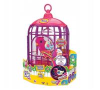Oiseau Interactif en Cage - COBI - Little Live Pets - Rose - Ailes Lumineuses - Sons d'Oiseaux