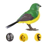 Oiseau Interactif - Jouet Électronique 5 Pouces | Jeu Sensoriel Interactif Animal Réaliste - Oiseau Gazouillant Réaliste Avec Rotation De La Tête, Mouvement Du Bec, Contrôle De La Voix Et De La Lumièr