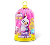 ZURU Pets Alive Oiseau interactif Polly Magic Bird – Réagit au toucher, chante et bouge – Dès 3 ans
