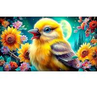 Oiseau Jaune Puzzle pour Adultes: 1000 Pièces en Carton Recyclé pour la Décoration 38x52cm/1000pcs