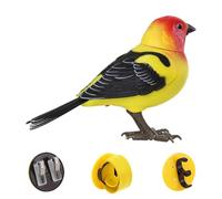 Oiseau jouet - Animal de compagnie électronique, figurine parlante réaliste de bureau avec activation sonore sensorielle, décoration interactive animée, idéale pour les fêtes d'anniversaire, la