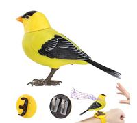 Oiseau jouet - Animal de compagnie électronique, figurine parlante réaliste de bureau avec activation sonore sensorielle, décoration interactive animée, idéale pour les fêtes d'anniversaire, la