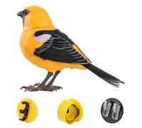 Oiseau jouet - Animal de compagnie électronique, figurine parlante réaliste de bureau avec activation sonore sensorielle, décoration interactive animée, idéale pour les fêtes d'anniversaire, la