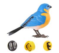 Oiseau jouet - Animal de compagnie électronique, figurine parlante réaliste de bureau avec activation sonore sensorielle, décoration interactive animée, idéale pour les fêtes d'anniversaire, la