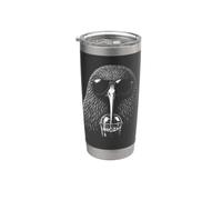 Oiseau kiwi amusant buvant du café glacé Gobelet isotherme en acier inoxydable double paroi