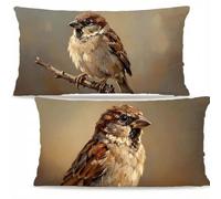 Oiseau Lot de 2 Housses de Coussin Velours Coussin 40x70cm F-906