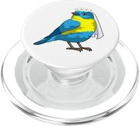 Oiseau Mariée Couronne de Fleur Mariage PopSockets PopGrip pour MagSafe