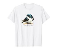 Oiseau Martin aux Yeux Blancs T-Shirt Graphique avec Valeur