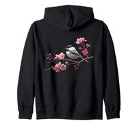 Oiseau mésange Fleur Sakura Floral Sweat à Capuche