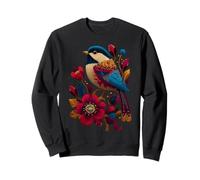 Oiseau mésange, Fleurs Sauvages Sweatshirt