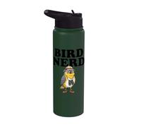 Oiseau mignon avec lunettes de soleil Bird Nerd Stainless Steel Insulated Water Bottle