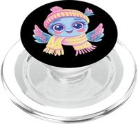 Oiseau Mignon Portrait d'hiver Personnage fantaisiste bébé Graphique PopSockets PopGrip pour MagSafe