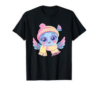 Oiseau Mignon Portrait d'hiver Personnage fantaisiste bébé Graphique T-Shirt